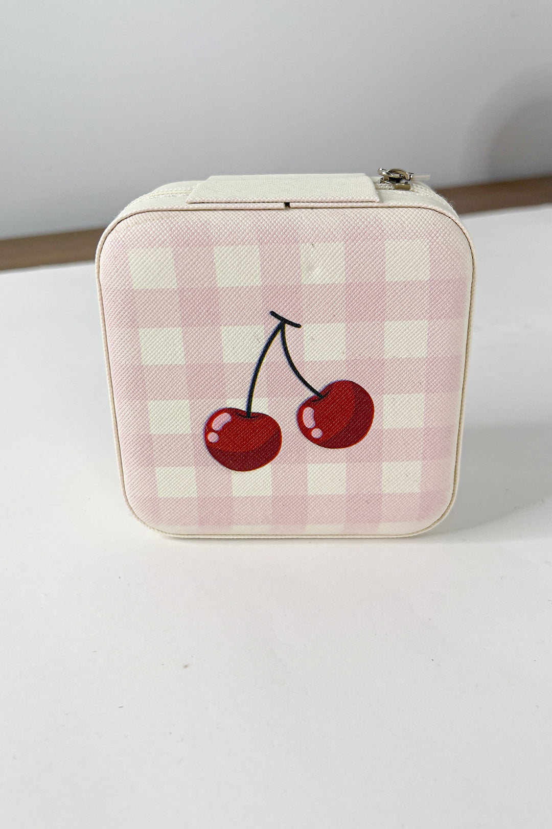 Cherry & Checker Travel Jewelry Box
