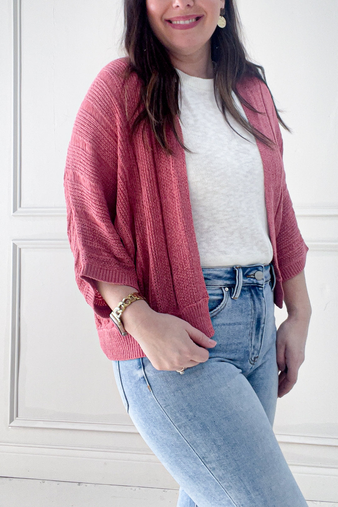 Open Front Kimono Style Cardigan