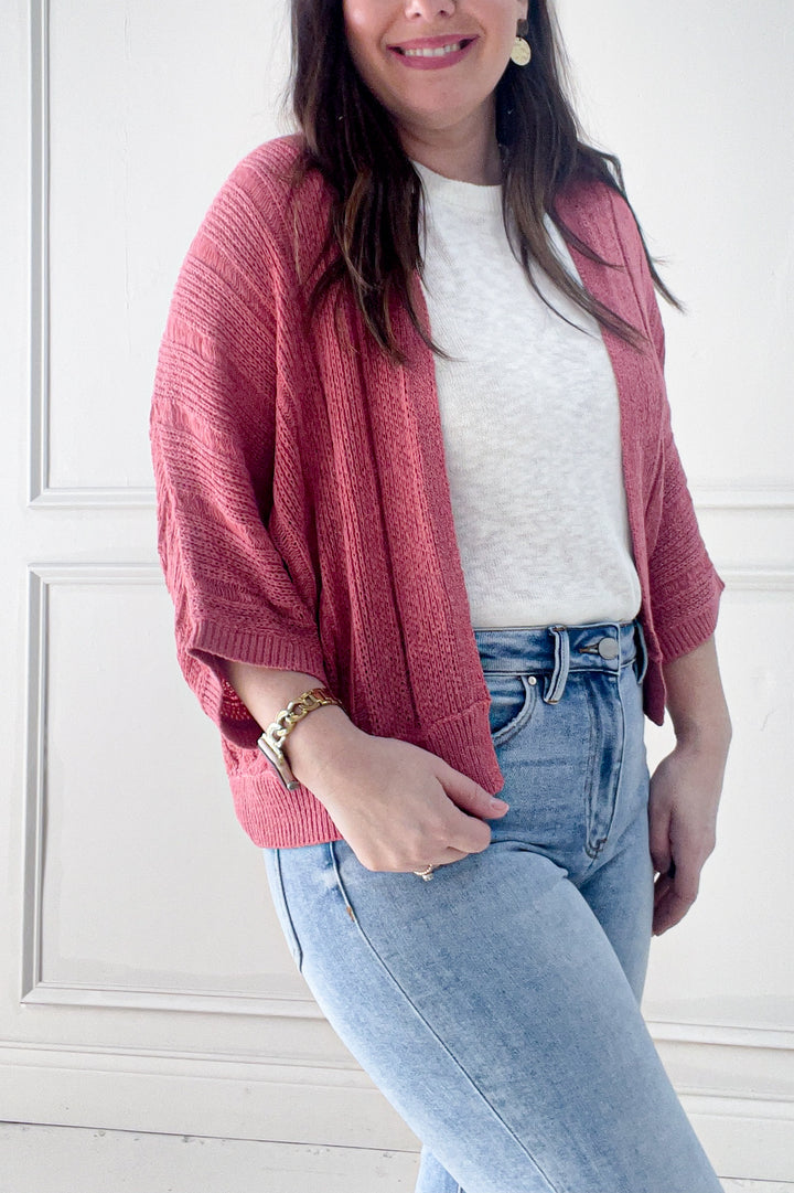 Open Front Kimono Style Cardigan