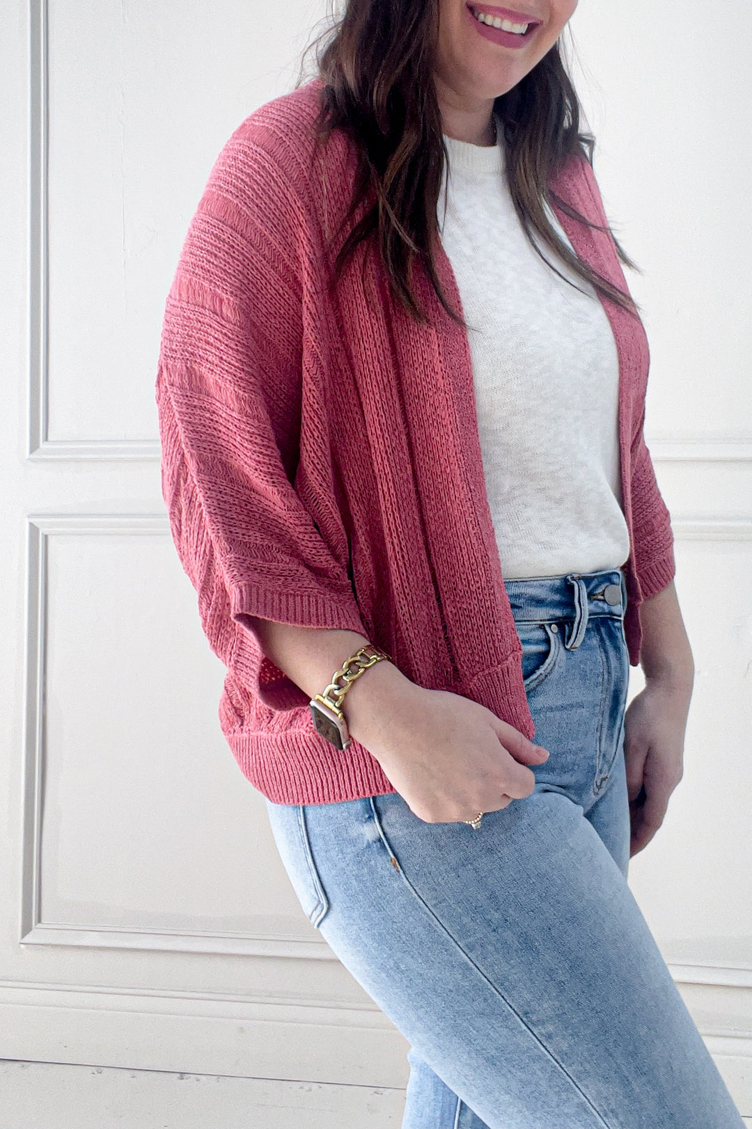 Open Front Kimono Style Cardigan