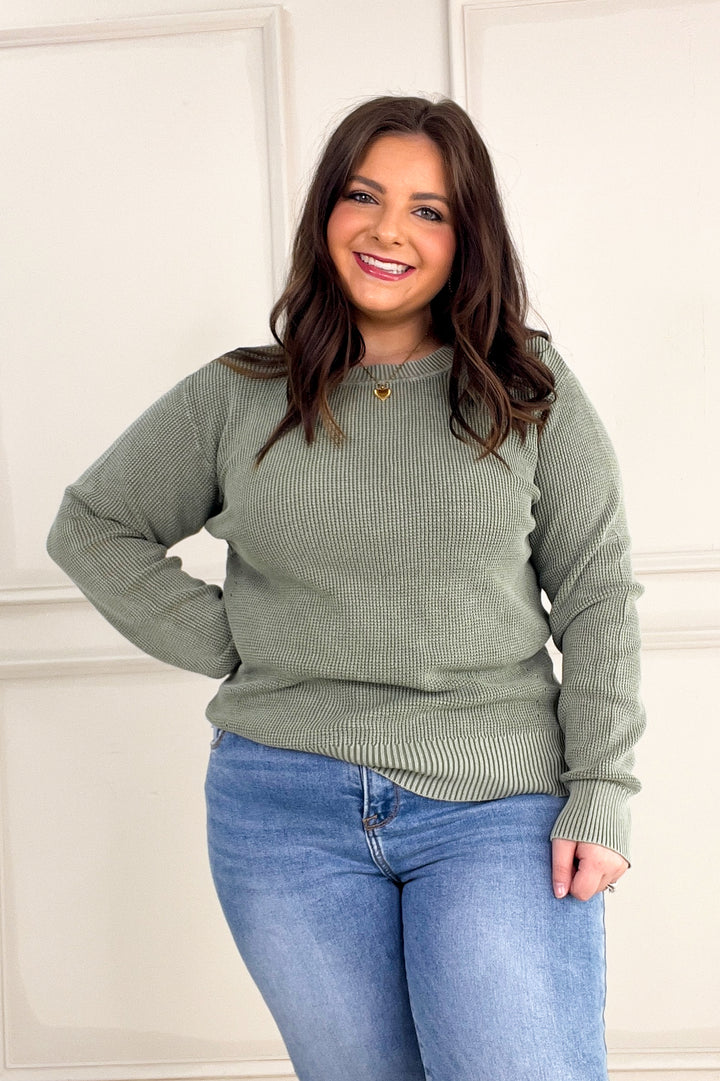 Chunky Waffle Knit Sweater