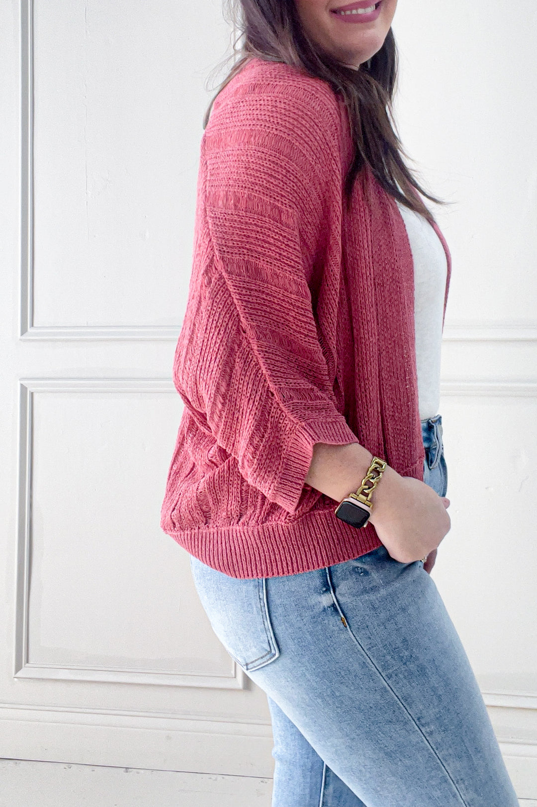 Open Front Kimono Style Cardigan