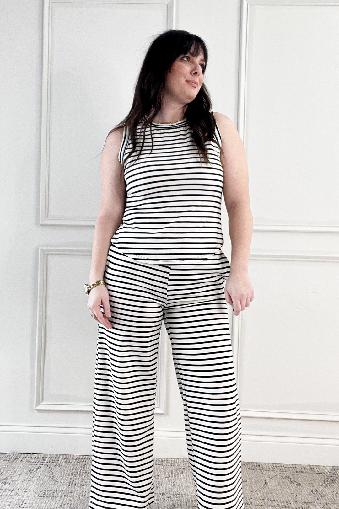 Stripe Wide Leg Lounge Pants