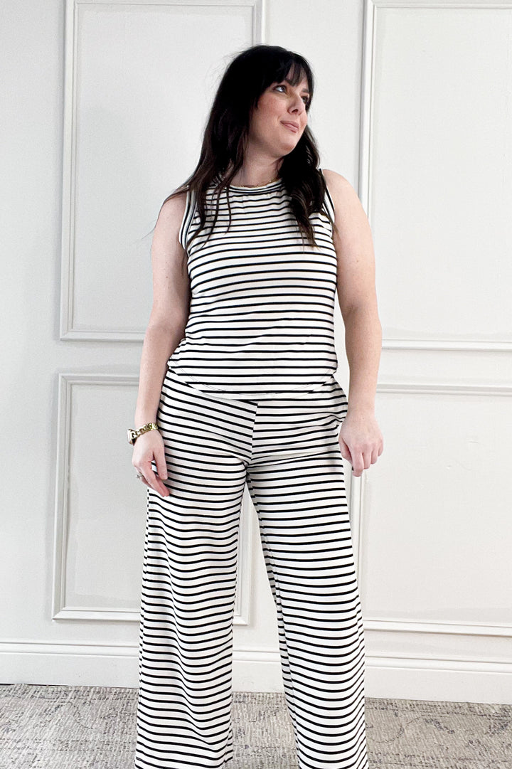 Stripe Wide Leg Lounge Pants