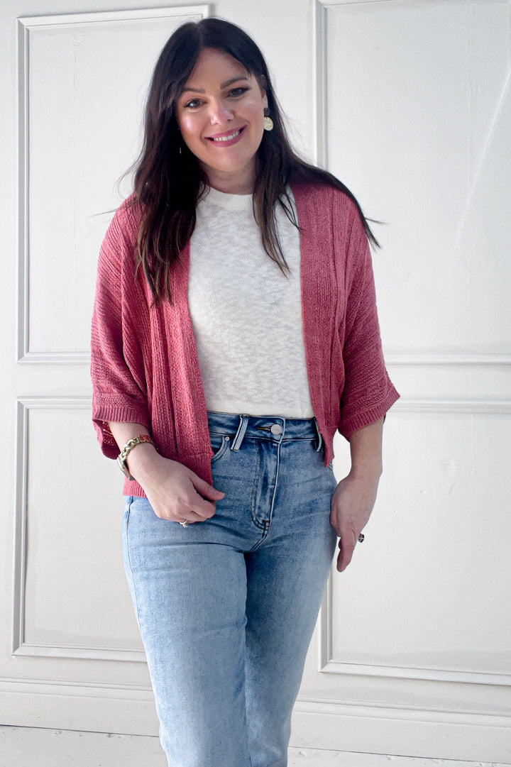 Open Front Kimono Style Cardigan