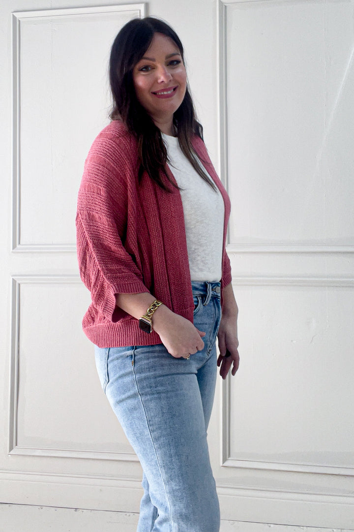 Open Front Kimono Style Cardigan