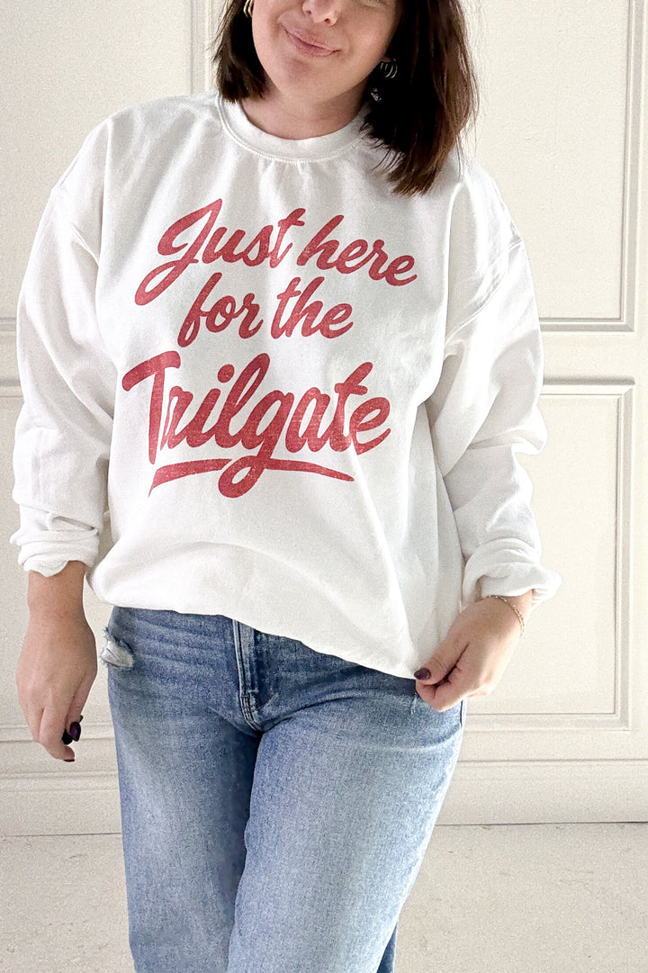 Just Here for the Tailgate Graphic Sweatshirt