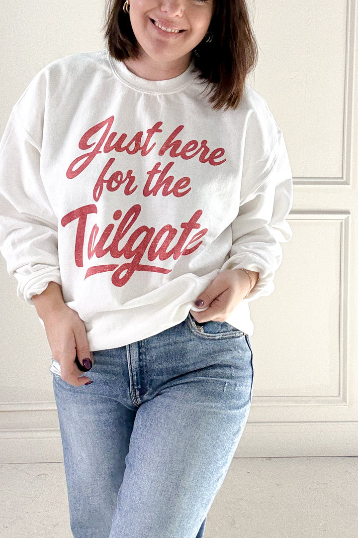 Just Here for the Tailgate Graphic Sweatshirt