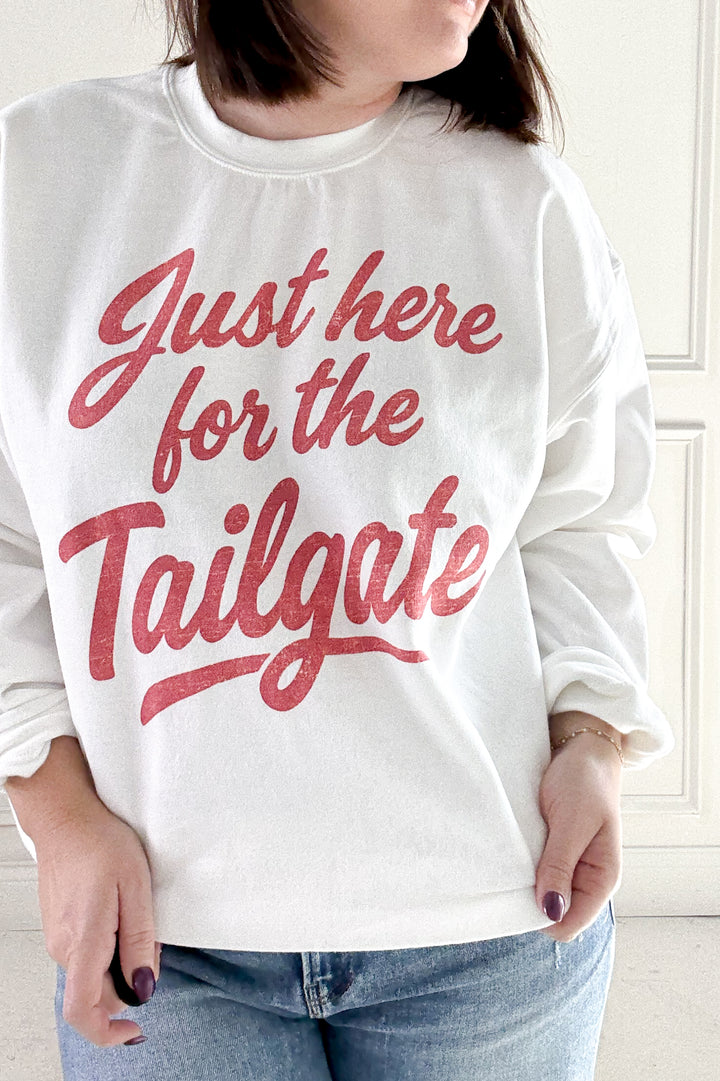 Just Here for the Tailgate Graphic Sweatshirt