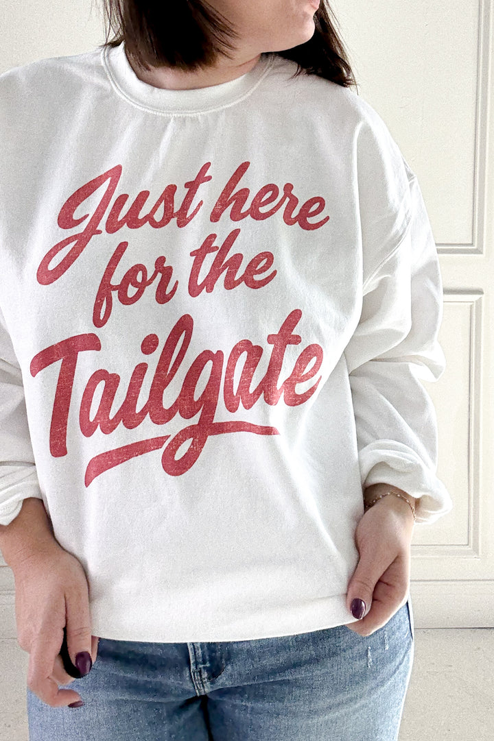 Just Here for the Tailgate Graphic Sweatshirt