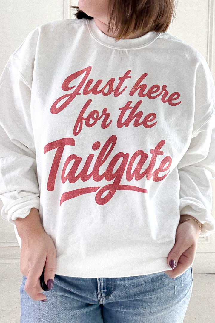 Just Here for the Tailgate Graphic Sweatshirt