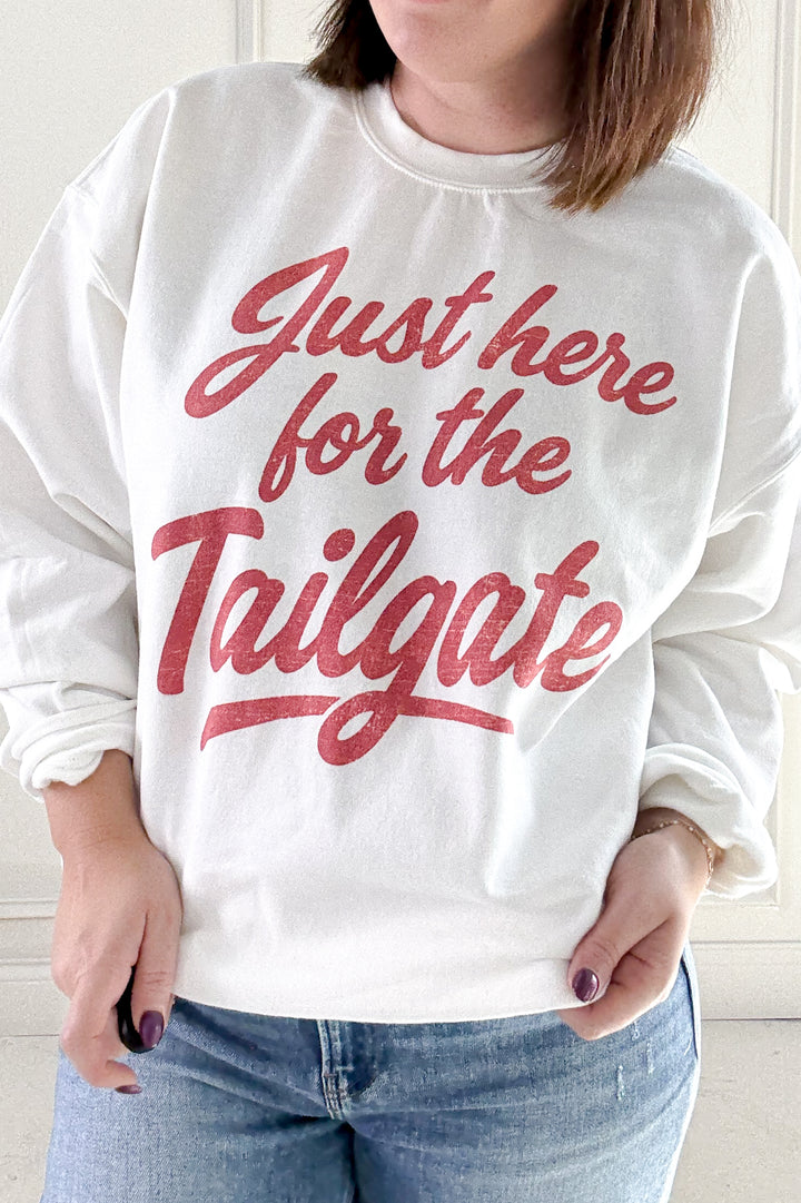 Just Here for the Tailgate Graphic Sweatshirt