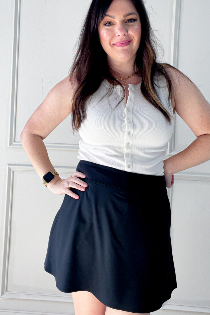 Connie Elastic Band Side Pocket Skort