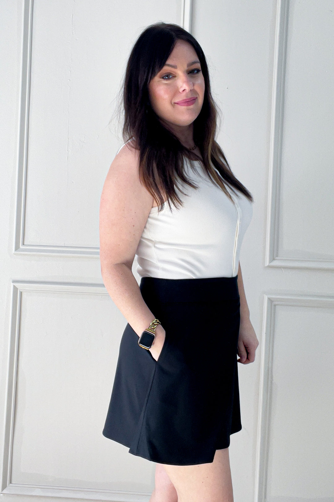 Connie Elastic Band Side Pocket Skort