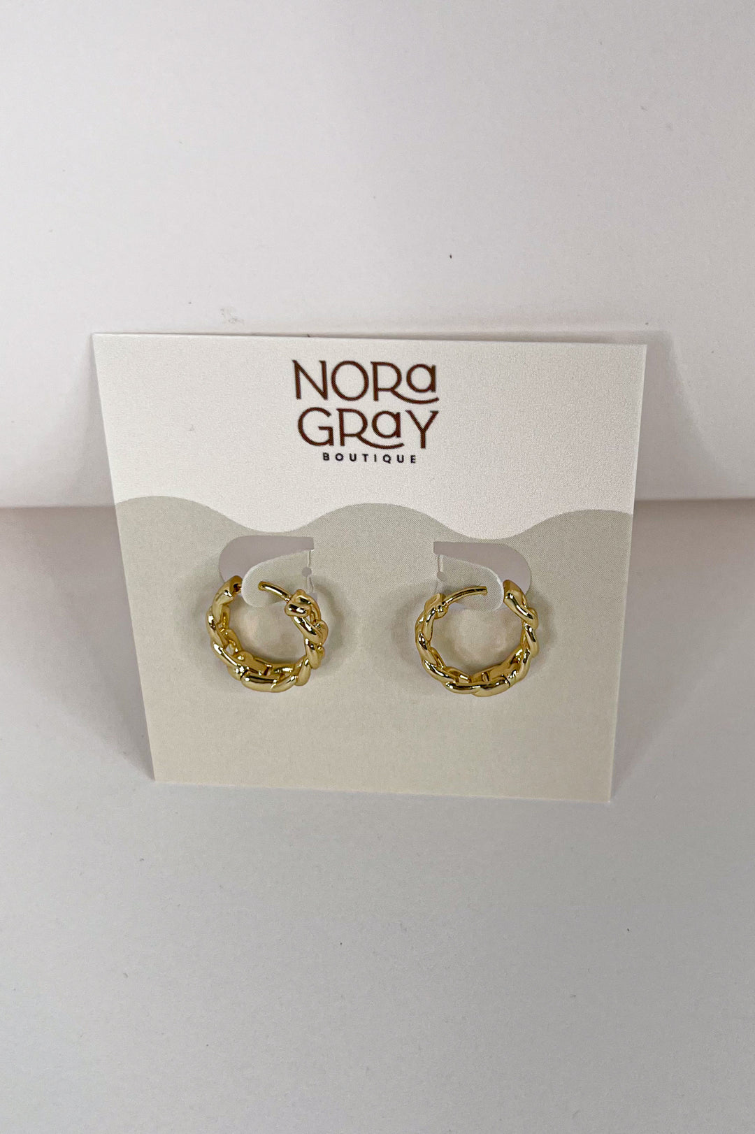 14K Gold Dipped Link Hoops