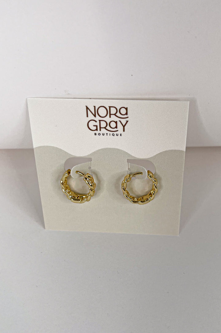 14K Gold Dipped Link Hoops