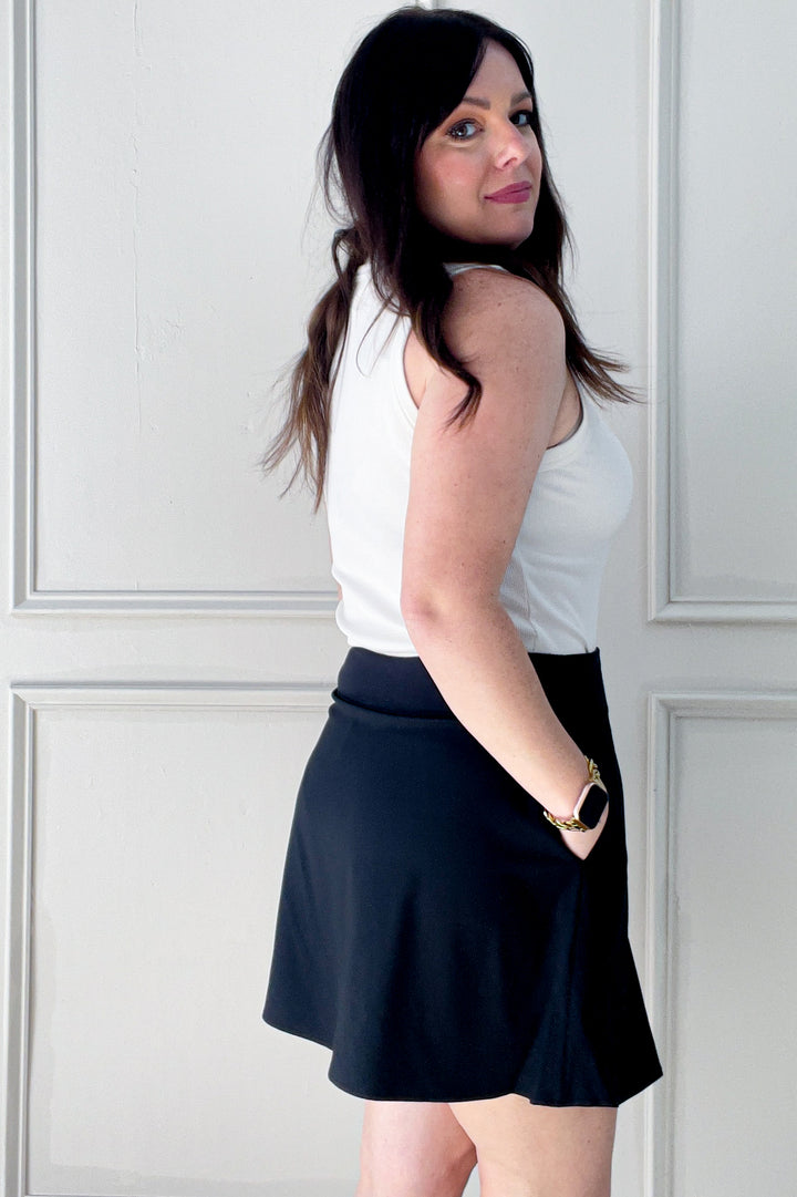 Connie Elastic Band Side Pocket Skort