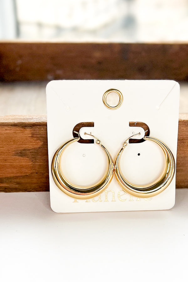 Classic Large Gold Hoop Earring