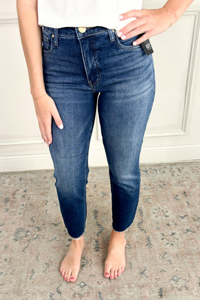 Rachael Fab Ab Raw Hem Mom Jeans | Kut from the Kloth