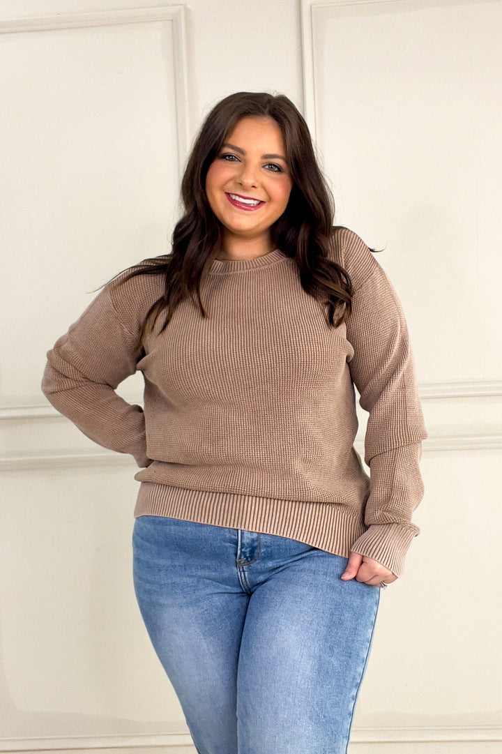 Chunky Waffle Knit Sweater
