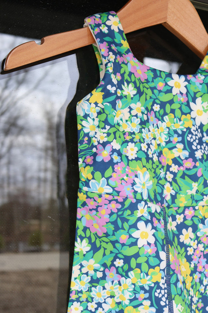 Girls Breezy Floral Athletic Romper