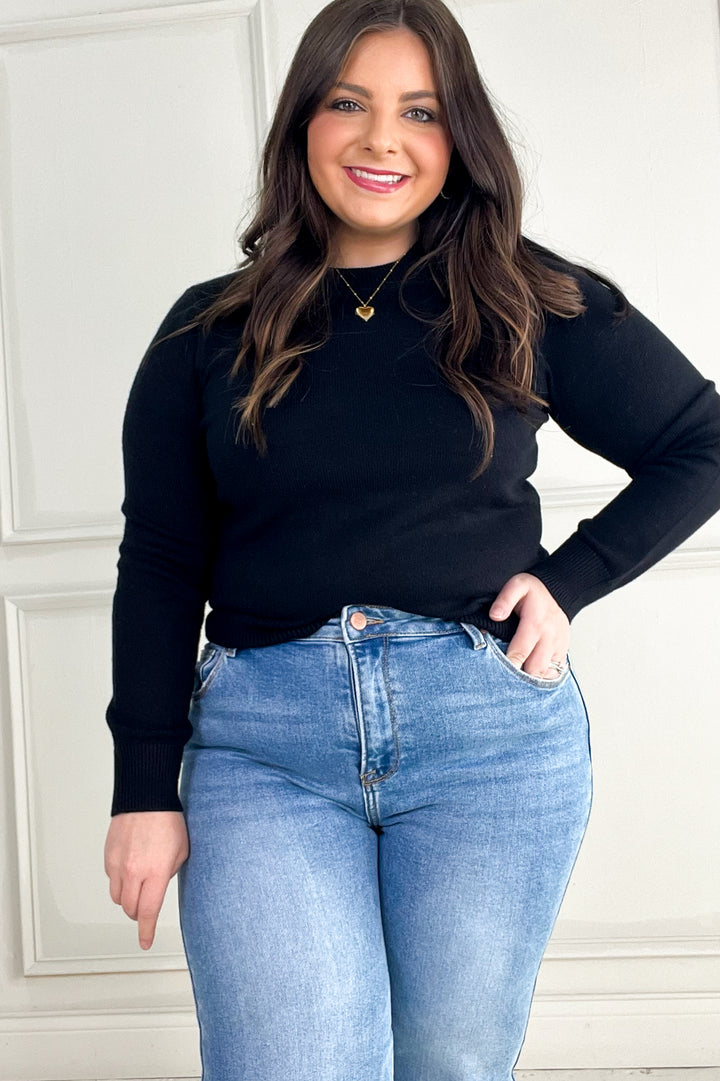 Classic Crew Neck Long Sleeve Relaxed Sweater