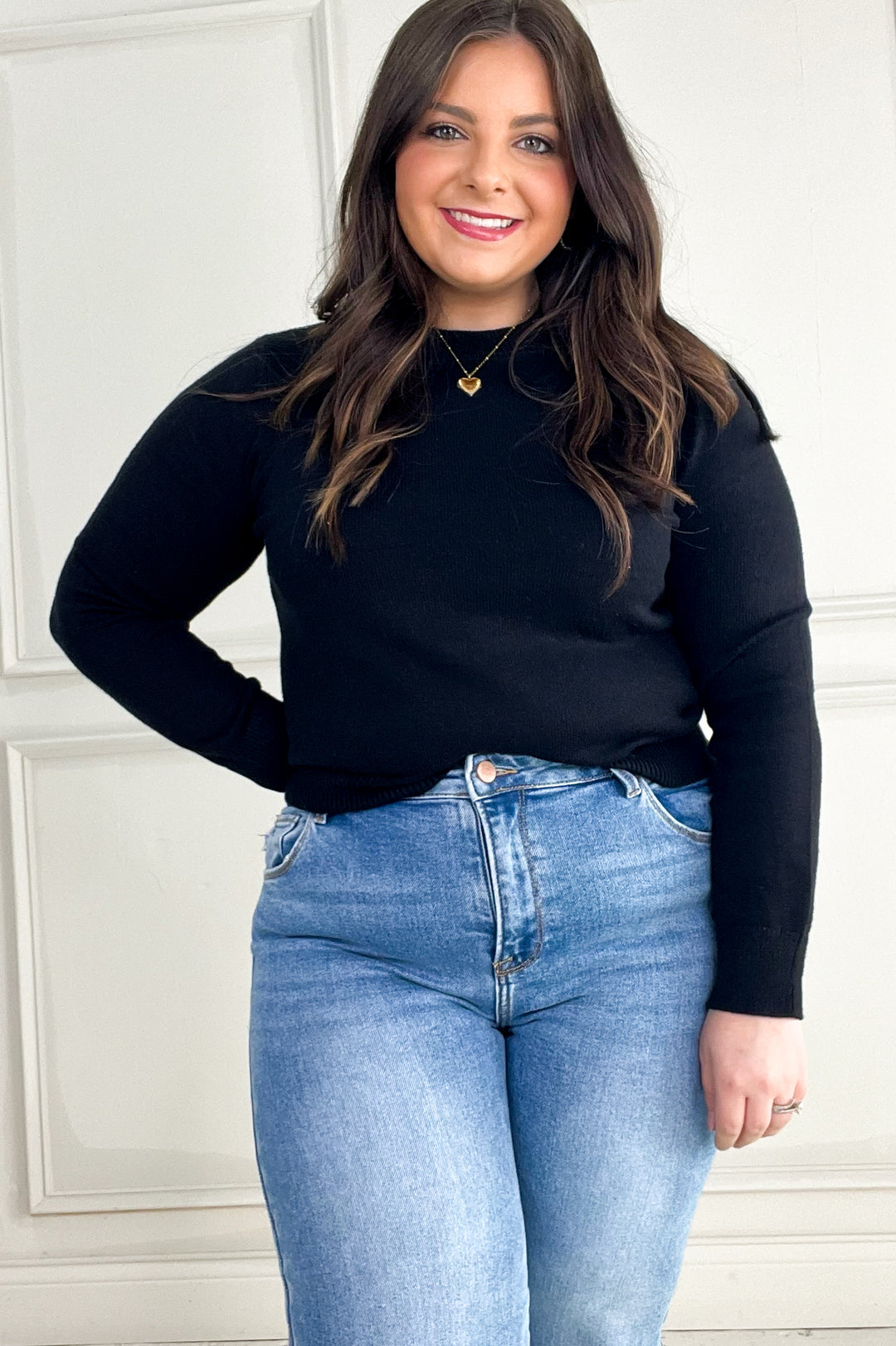 Classic Crew Neck Long Sleeve Relaxed Sweater