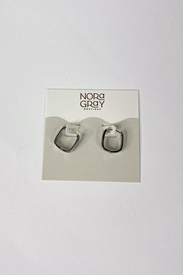 Square Hoop Earrings | 14K Gold Dipped