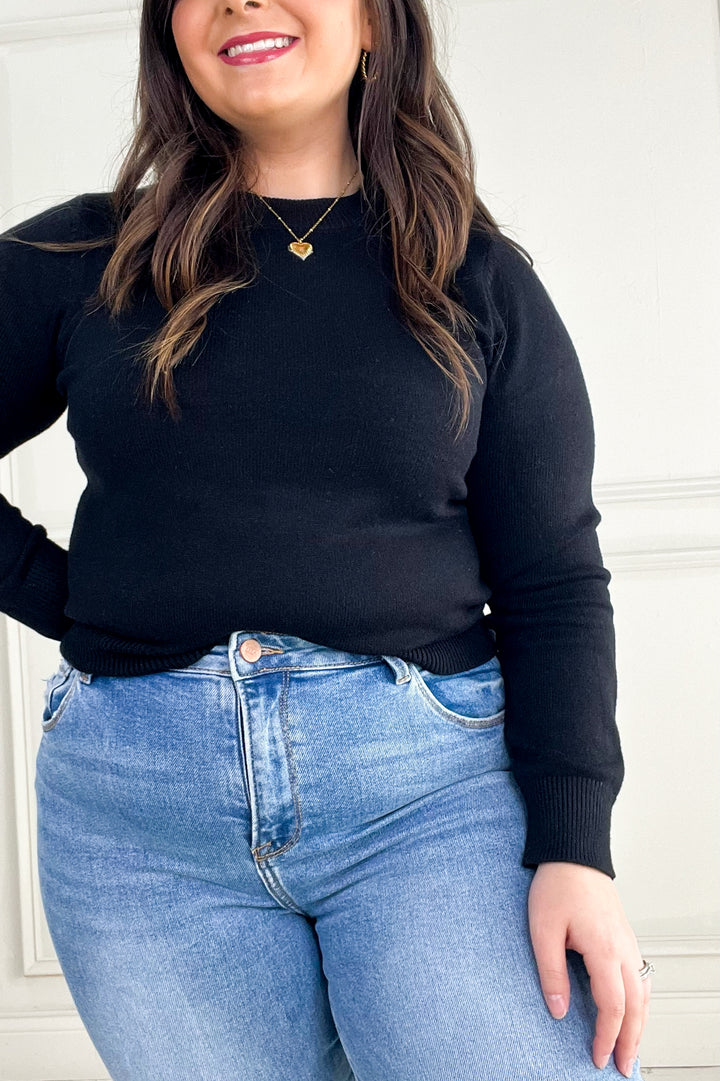 Classic Crew Neck Long Sleeve Relaxed Sweater