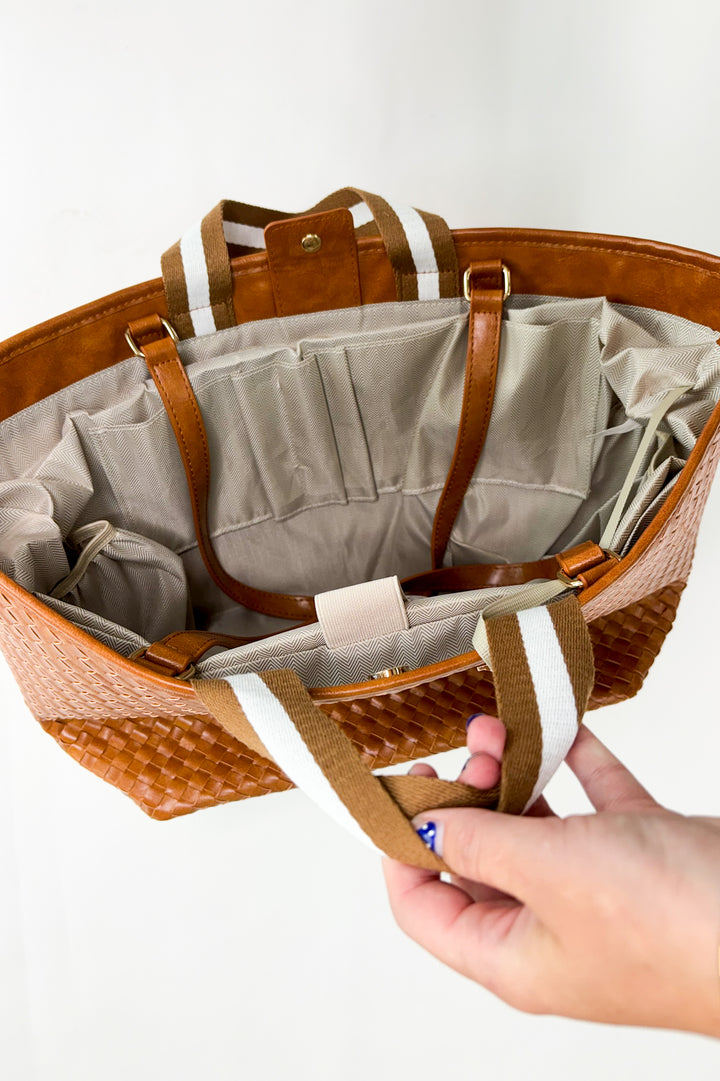 Woven Tiffany Organizer Tote Bag