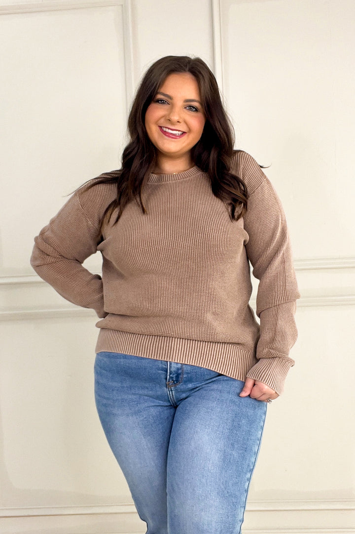 Chunky Waffle Knit Sweater