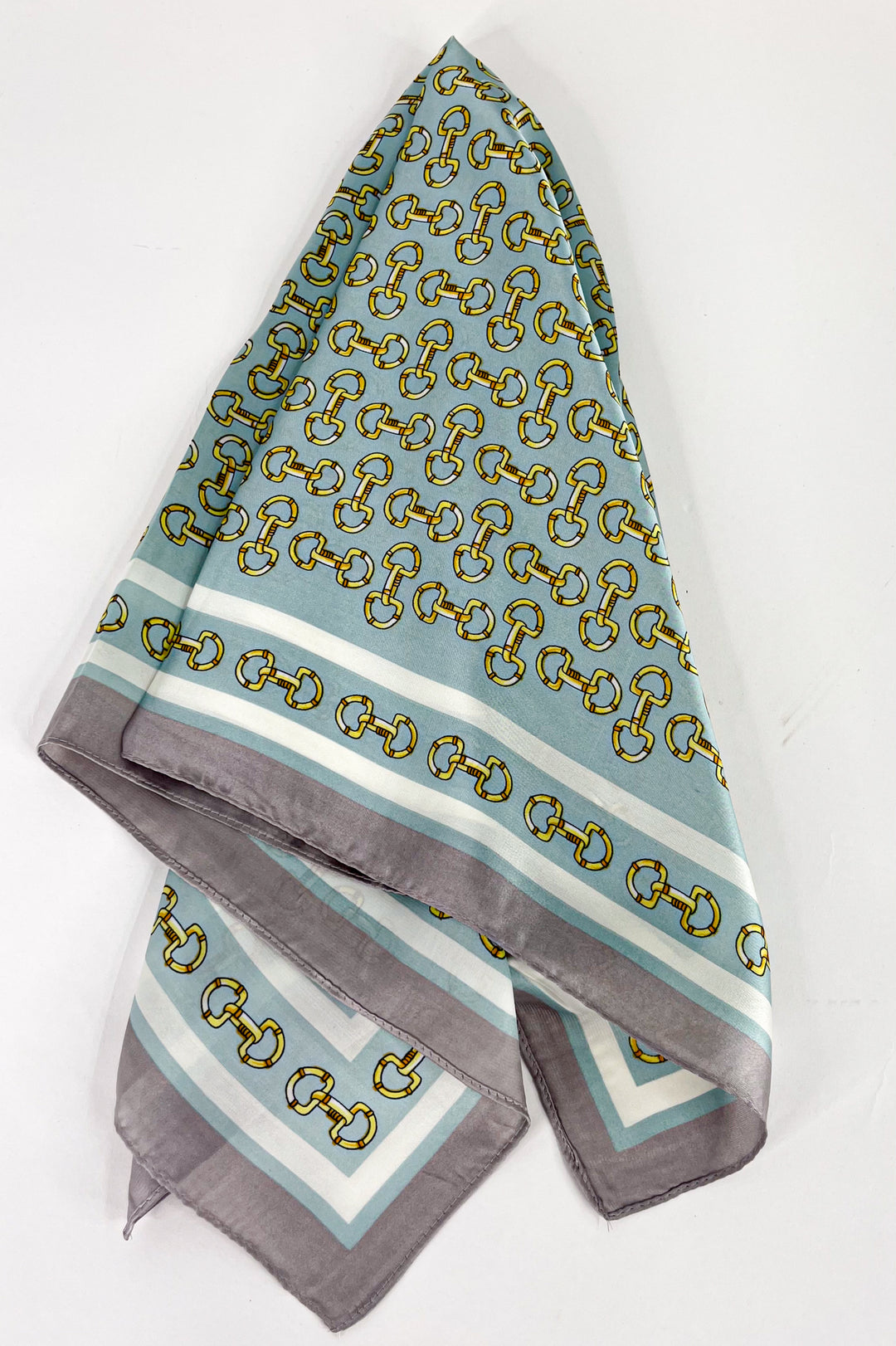 Satin Horsebit Print Light Weight Scarf
