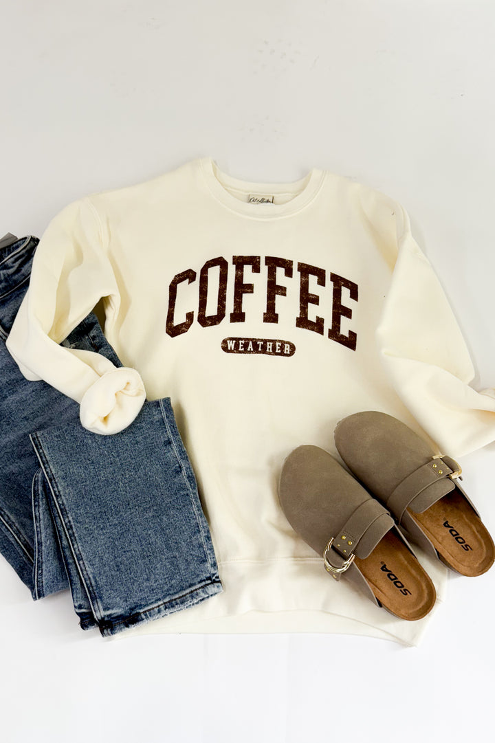 Coffee Weather Graphic Sweatshirt