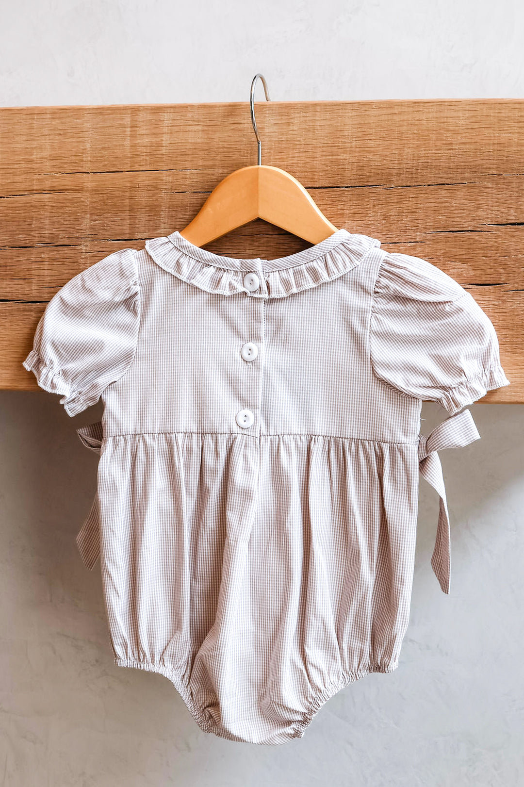 Baby Pumpkin Smocked Romper