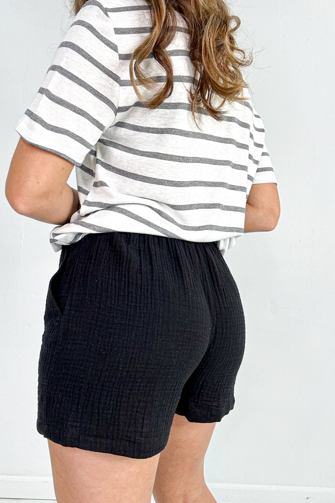 Classic Cut Cotton Gauze Shorts