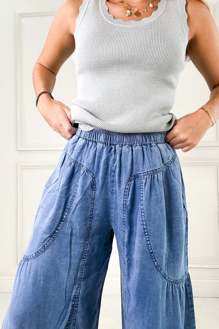 Flowy Tencel Wide Leg Pants