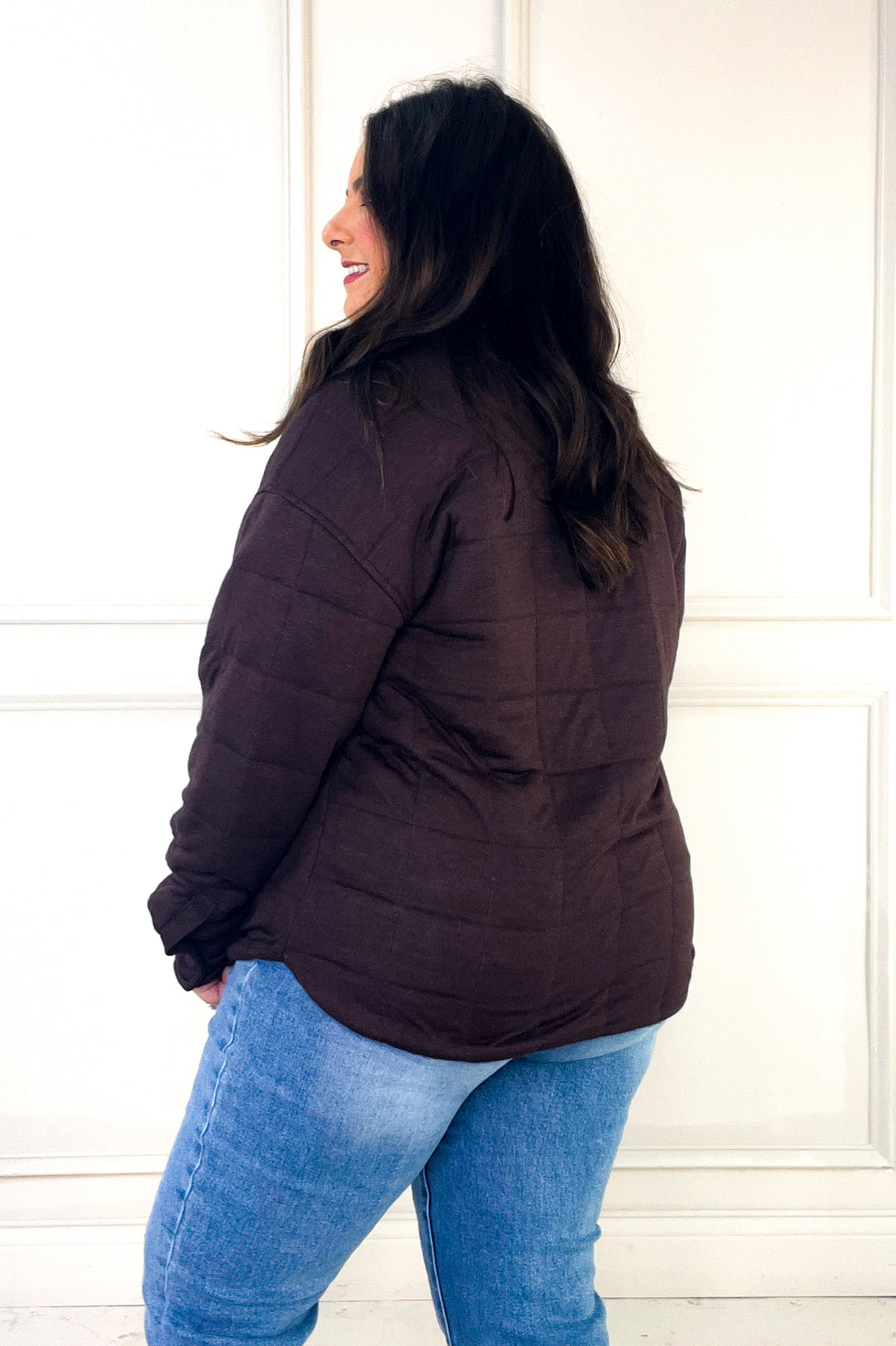 Thread & Supply Snap Button Neckline Quilted Pullover