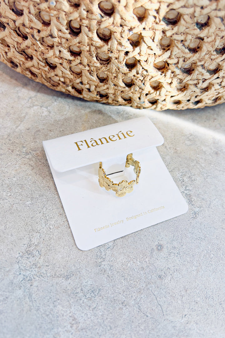 Josee 18K Gold Non-Tarnish Flower Ring