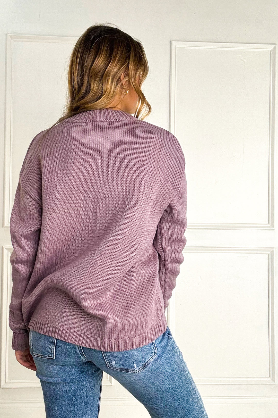 Mock Collared Button Down Sweater Cardigan