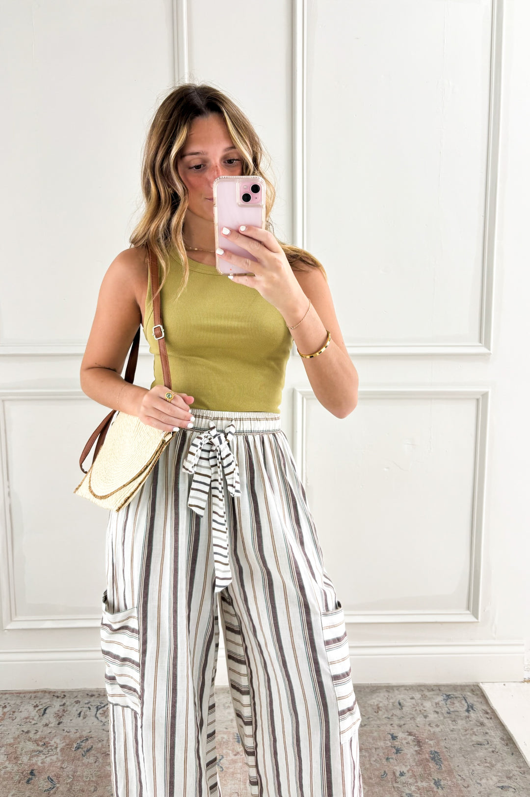 Striped Wide Leg Palazzo Pants