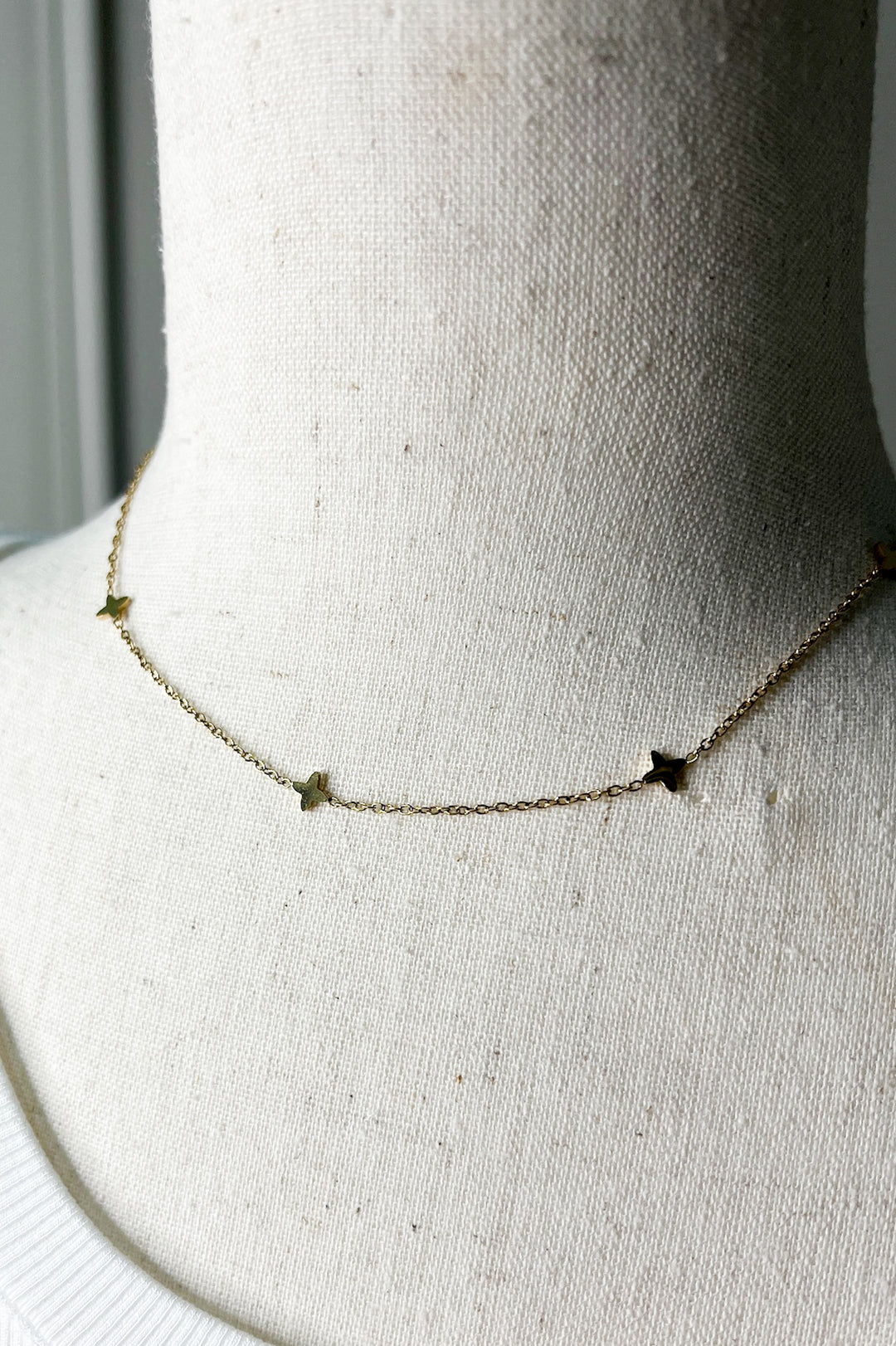 Mini Gold Dipped Star Charm Necklace