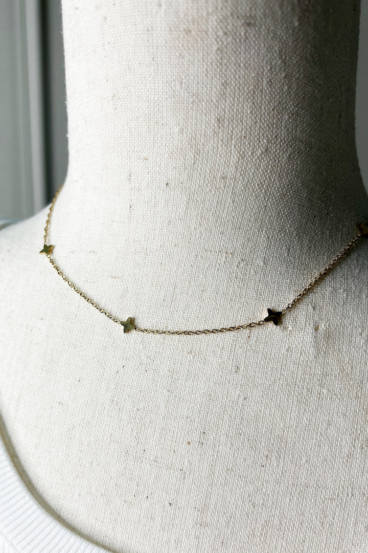 Mini Gold Dipped Star Charm Necklace