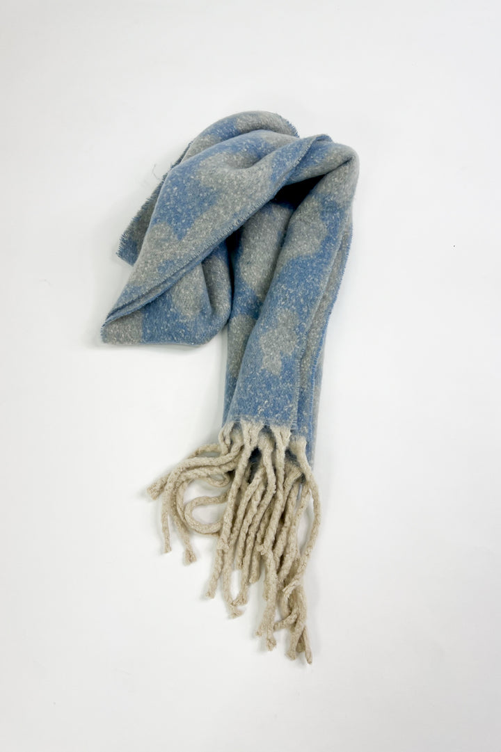 Floral Print Thick Shawl Fringe Scarf