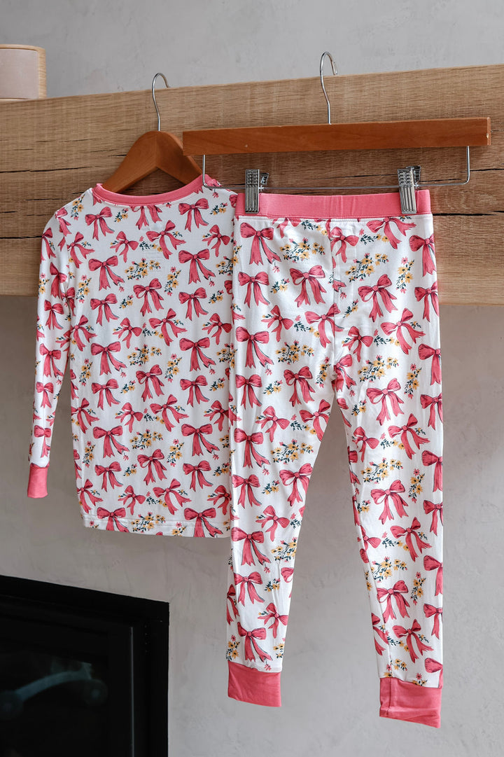 Girls Blooms & Bows Bamboo Set