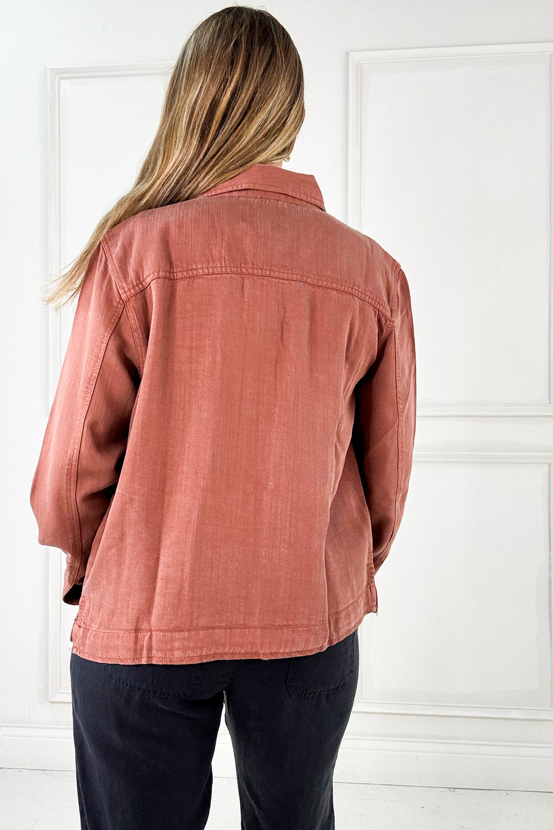 Thread & Supply Jackie Button Front Collared Denim Jacket