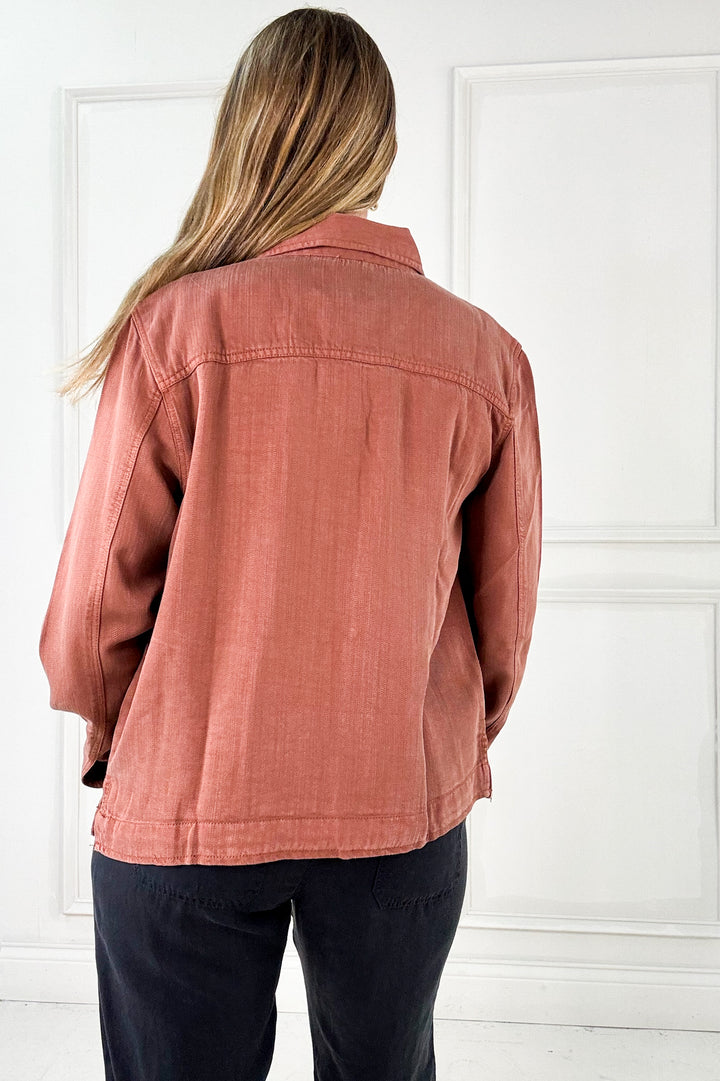 Thread & Supply Jackie Button Front Collared Denim Jacket