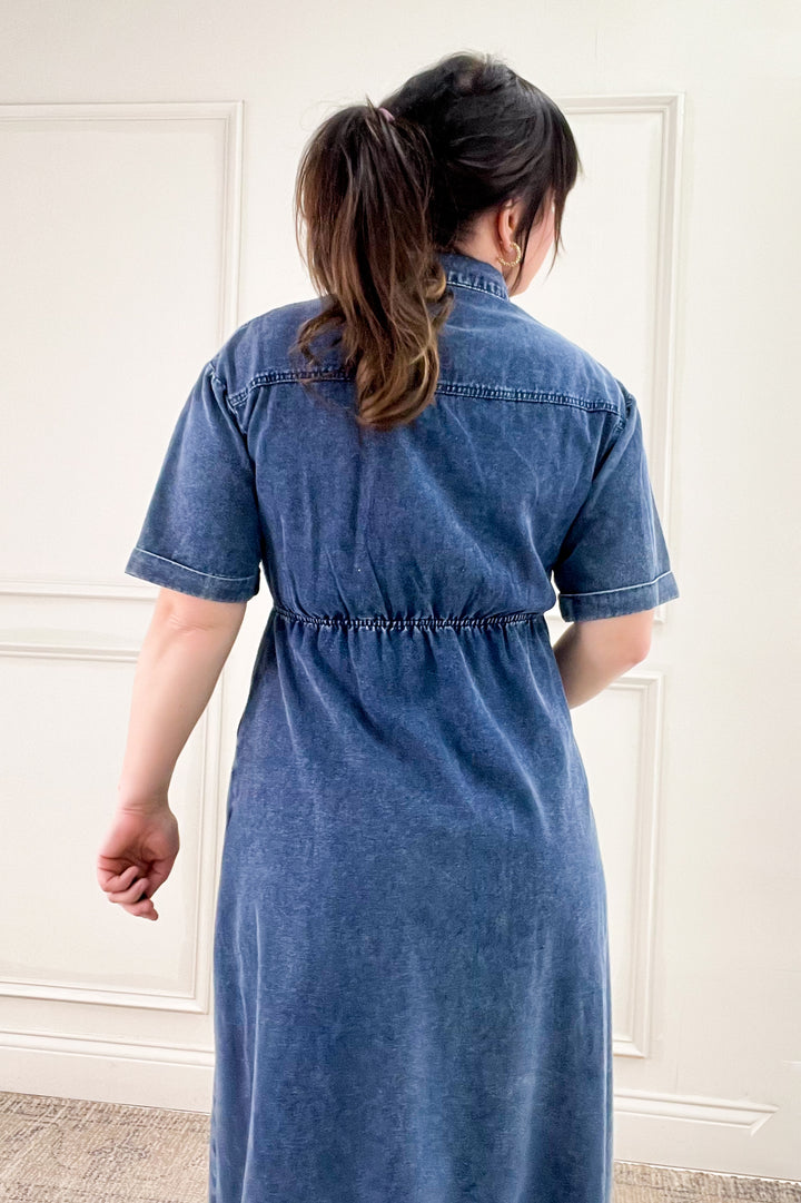 Denim Button Up Dress