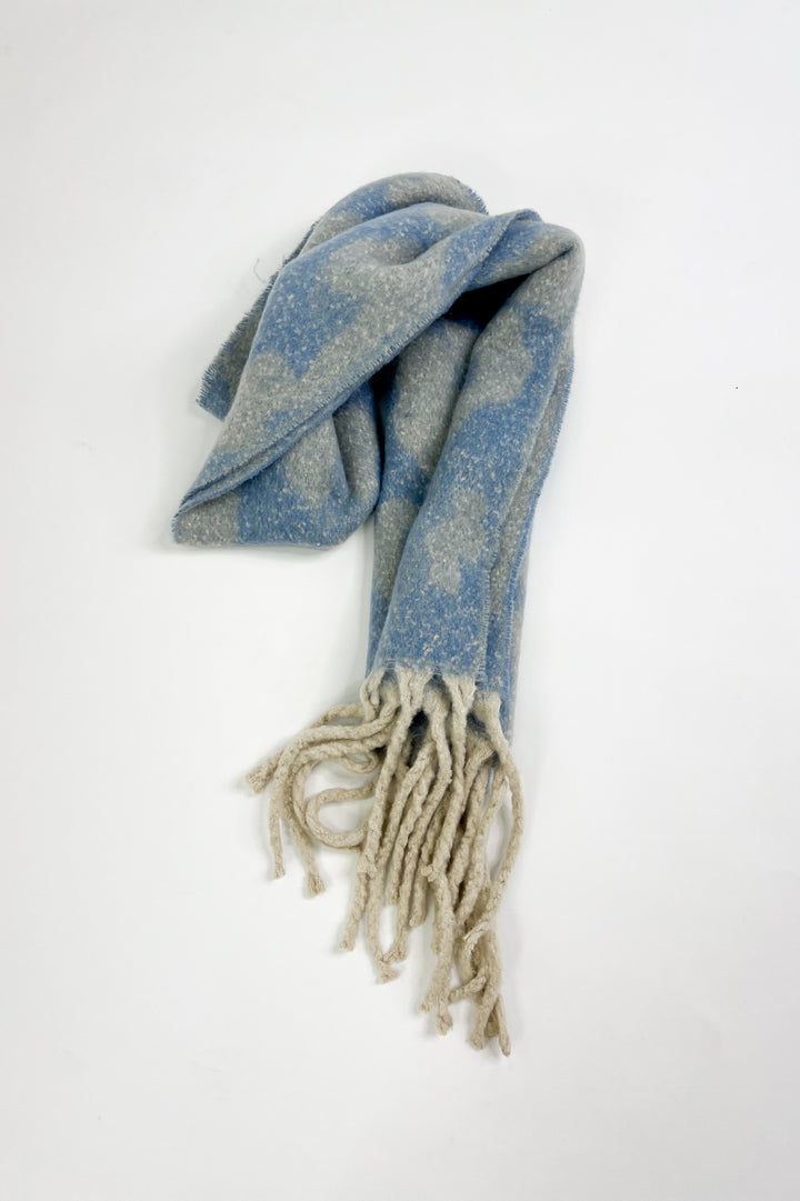 Floral Print Thick Shawl Fringe Scarf