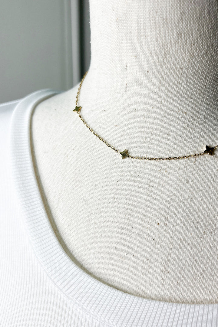 Mini Gold Dipped Star Charm Necklace