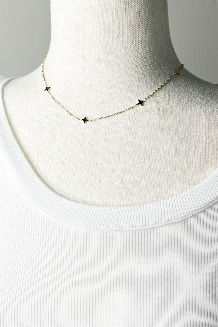 Mini Gold Dipped Star Charm Necklace